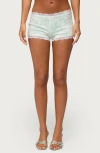 Edikted Amanu Sequin Lace Micro Shorts In Multi