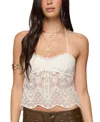 Edikted Amarie Sheer Lace Halter Top In White
