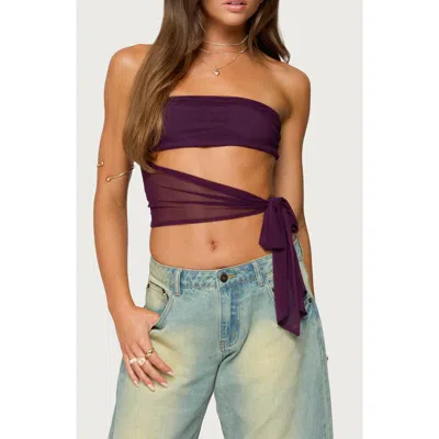 EDIKTED EDIKTED AMARO STRAPLESS SIDE TIE CUTOUT TOP