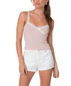 Edikted Amilia Lace Trim Camisole In Pink