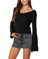 Edikted Amira Cowl Neck Sweater In Black