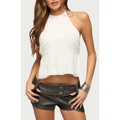 EDIKTED EDIKTED AMIT TIERED CHIFFON BACKLESS TOP