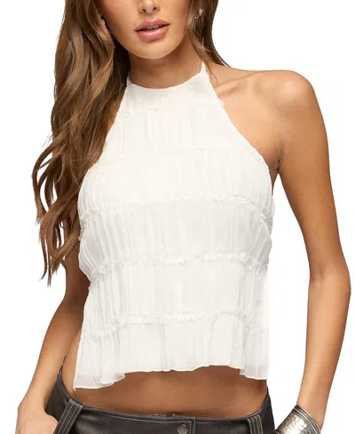 EDIKTED AMIT TIERED CHIFFON BACKLESS TOP