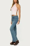 Edikted Amit Tiered Chiffon Halter Top In Light/pink, Women's At Urban Outfitters In Pink