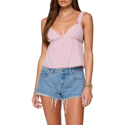 Edikted Andea Babydoll Tank In Purple