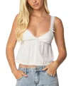 Edikted Andea Babydoll Tank Top In White