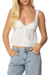 Edikted Andea Babydoll Tank Top In White