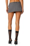 Edikted Angela Tailored Miniskort In Gray