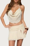 Edikted Anja Backless Layered Bra Top In Neutral