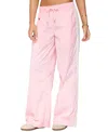 Edikted Annabella Nylon Track Pants In Pink