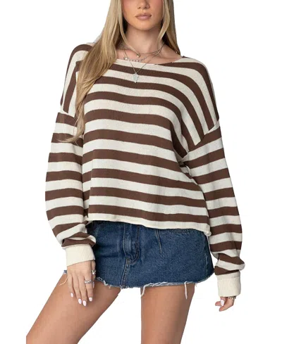 EDIKTED ANNEY OVERSIZED STRIPED SWEATER