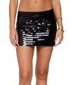 Edikted Aphra Sequin Fringe Mini Skirt