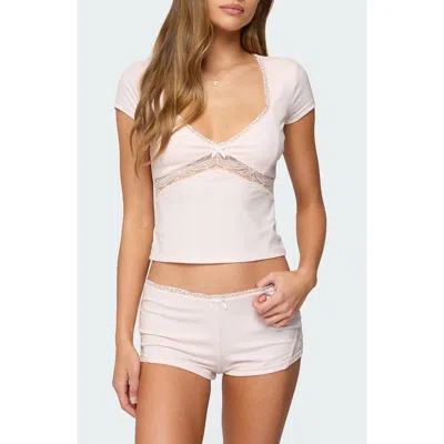 Edikted Arcadia Lace Trim Crop Top