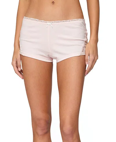 Edikted Arcadia Lacey Shorts In Pink