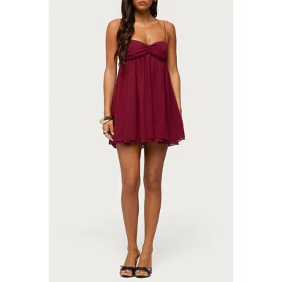 Edikted Ariellah Chiffon Babydoll Minidress In Multi