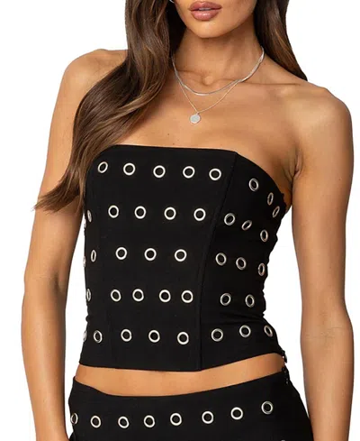 EDIKTED ARLETTE GROMMET STRAPLESS CORSET
