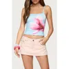 Edikted Ashe Floral Tank In Blue