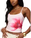 Edikted Ashe Flower Tank Top In Multi