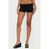 Edikted Atile Textured Micro Shorts In Black