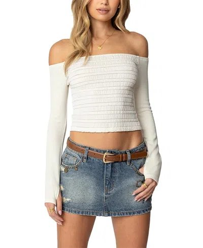 EDIKTED AURELIE OFF SHOULDER TOP