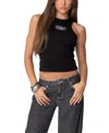 Edikted Auto Shop Logo Tank In Black