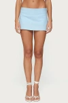 Edikted Avalai Linen Look Mini Skort In Blue