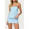 Edikted Avalai Linen Look Strapless Babydoll Top