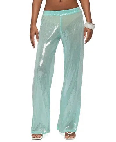Edikted Avalee Sequin Wide Leg Pants In Multi