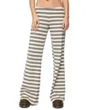 Edikted Avalie Striped Ribbed Pants In Brown
