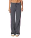 Edikted Averie Stripe Sweatpants In Gray