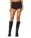Edikted Avey Cable Knit Shorts In Dark Gray