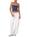 Edikted Ayla Low Rise Carpenter Jeans In White