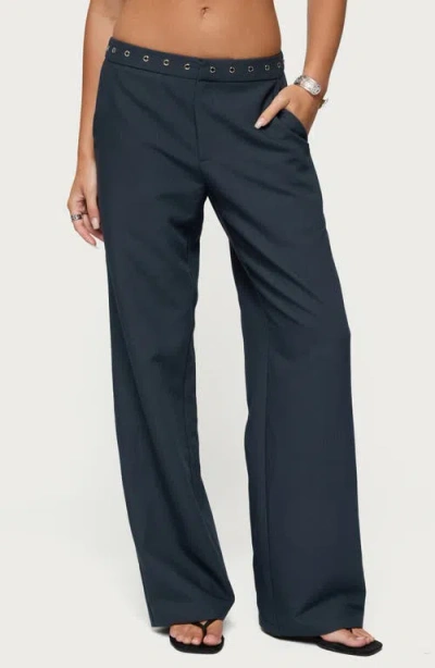 EDIKTED EDIKTED AYVE EYELET STRAIGHT LEG PANTS