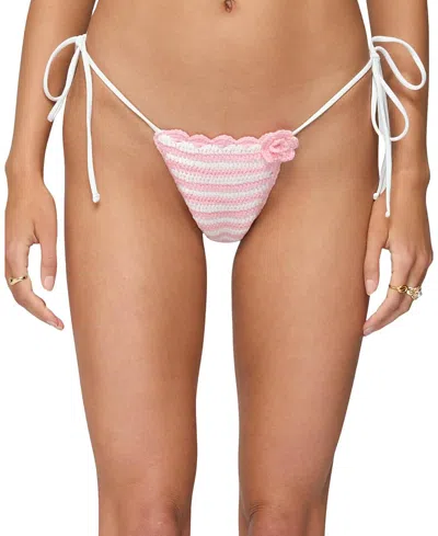 Edikted Azalea Crochet String Bikini Bottoms In Multi