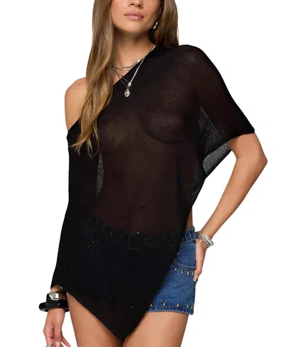 EDIKTED AZALIA ASYMMETRIC KNIT TOP