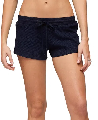 Edikted Baila Waffle Shorts In Blue