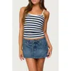 Edikted Bailee Stripe Rib Camisole In Multi