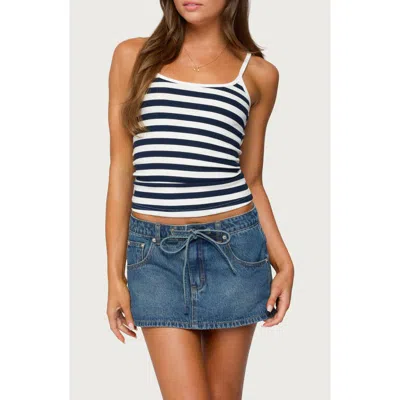 Edikted Bailee Stripe Rib Camisole In Multi