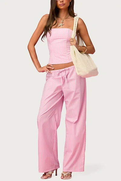 Edikted Barbie Icon Striped Pants In Pink, Women's At Urban Outfitters