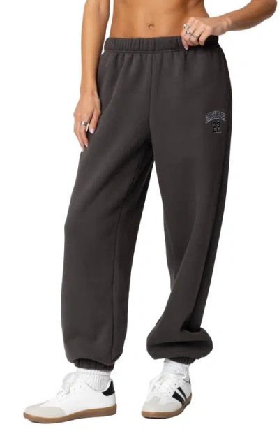 Edikted Barcelona Oversize Sweatpants In Dark-gray