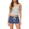 Edikted Basic Babe Crop Stretch Cotton Camisole In Gray