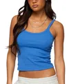 Edikted Basic Babe Tank Top In Blue