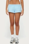 Edikted Basic Girl Low Rise Cotton Blend Sweat Shorts In Multi
