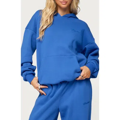 Edikted Basic Girl Oversize Hoodie In Blue