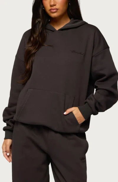 Edikted Basic Girl Oversize Hoodie In Gray