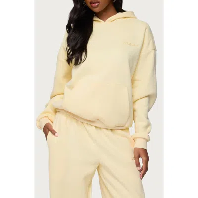Edikted Basic Girl Oversize Hoodie In Yellow