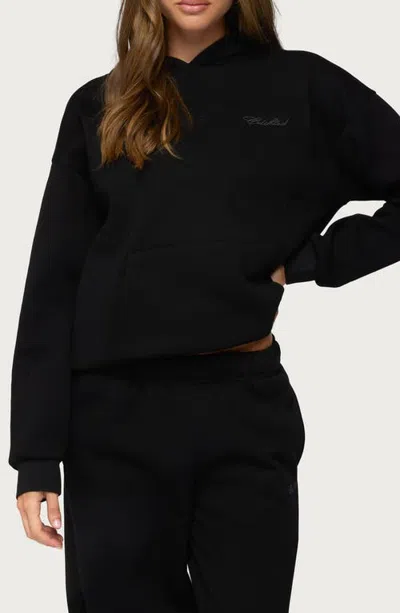 Edikted Basic Girl Oversized Hoodie In Black