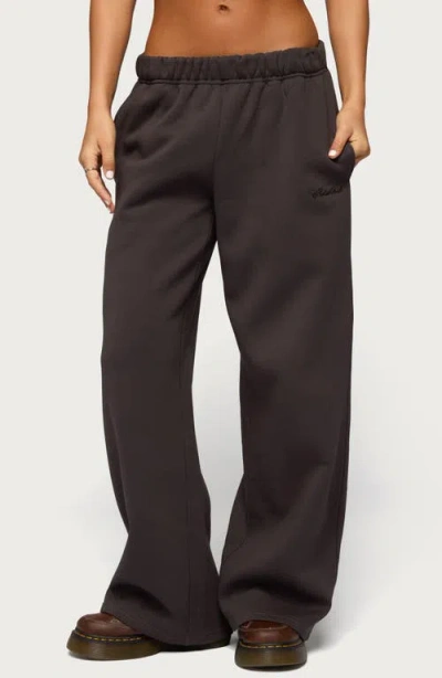 EDIKTED EDIKTED BASIC LOW RISE WIDE LEG SWEATPANTS
