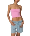 Edikted Stretch Cotton Tube Top In Pink