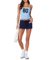 Edikted Bayside Slitted Micro Skort In Navy